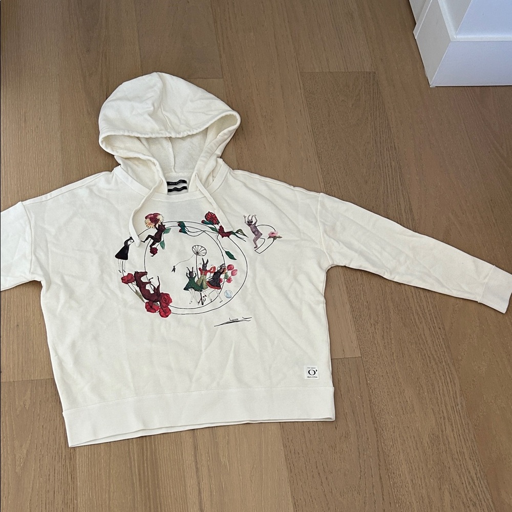 Marc O’Polo Cream Graphic Hoodie Sweater